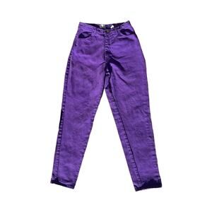 Moda International Vintage 80s Purple High Waisted Denim Mom Jeans